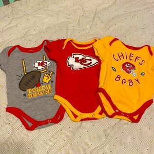 3-6 month Chiefs onesies